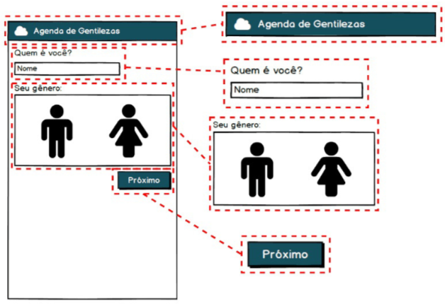 Protótipo de componentes da UI